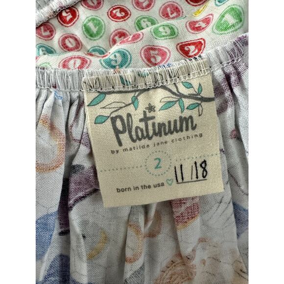 NEW Matilda Jane Platinum Sew It Seems Fancy Shasta Sleeveless Green Blue Dress - Picture 8 of 8